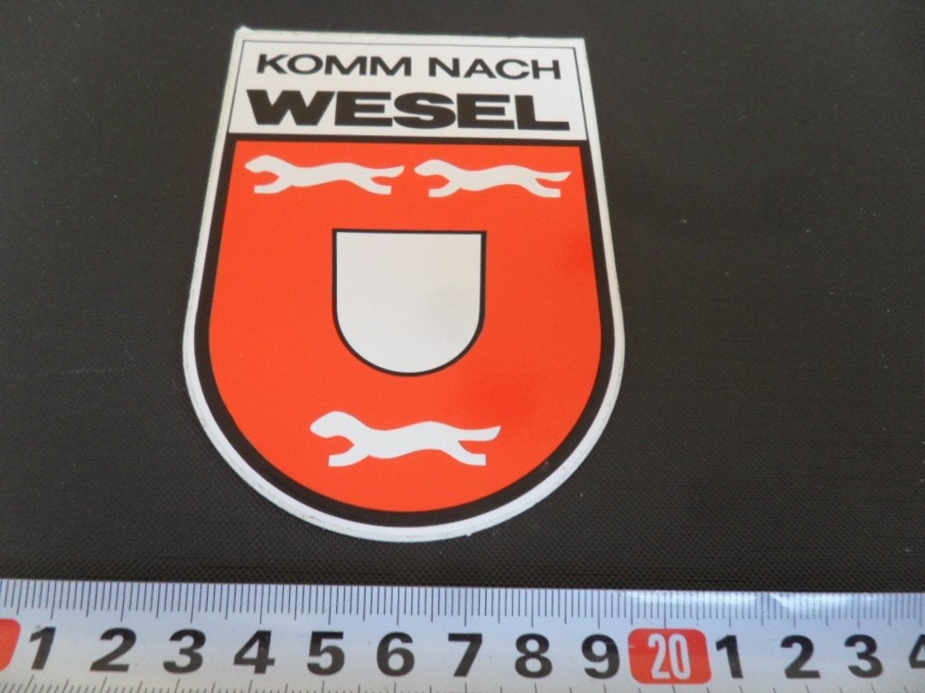 sticker gemeente wapen wesel duitsland, Ophalen, Zo goed als nieuw