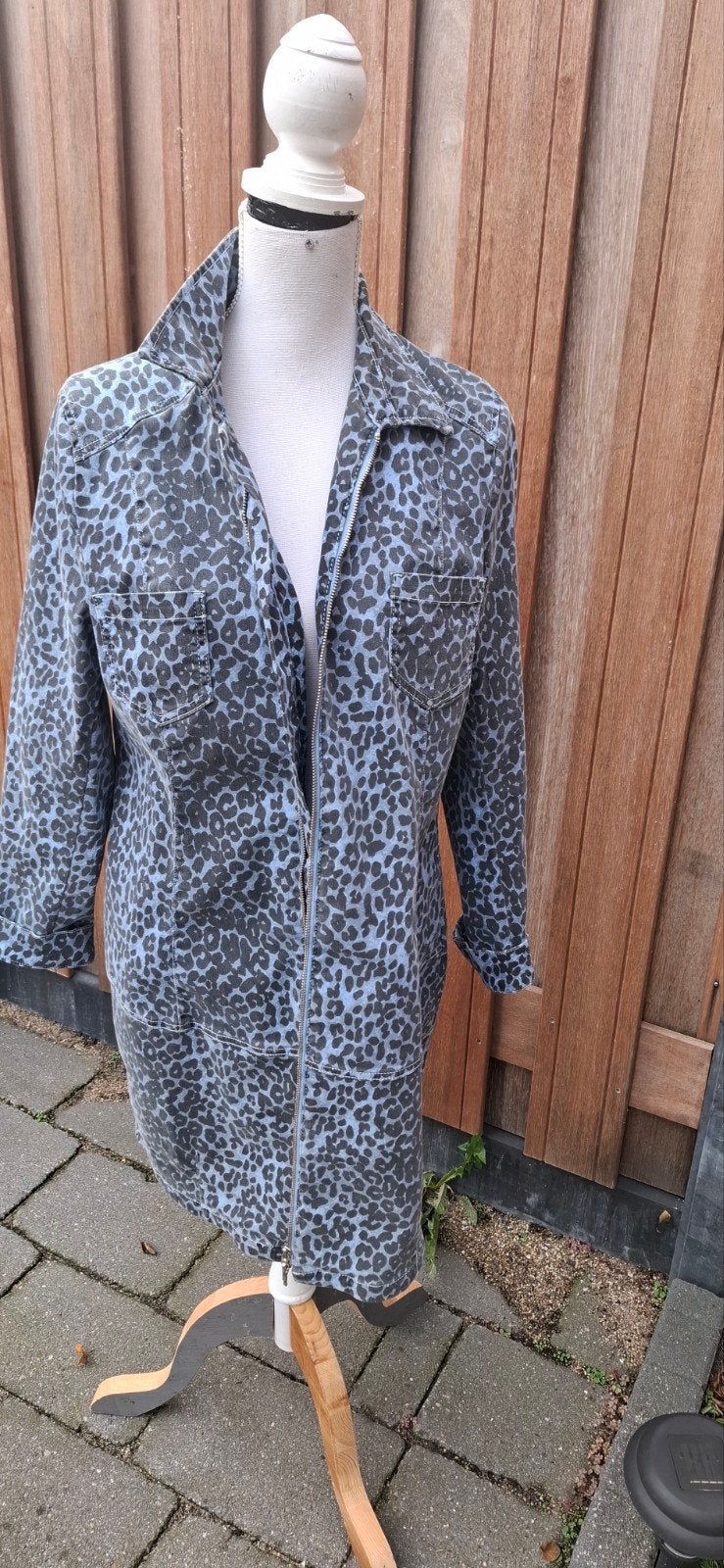 blauwe zomerjas/ tussenjas Enjoy, Kleding | Dames, Jassen | Zomer, Enjoy, Ophalen of Verzenden, Zo goed als nieuw, Maat 42/44 (L)
