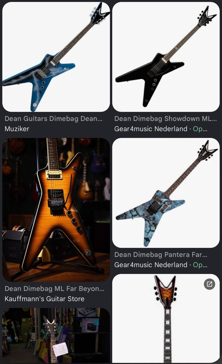 Gezocht: Dean Dimebag / ML, Ophalen, Zo goed als nieuw, Solid body, Overige merken
