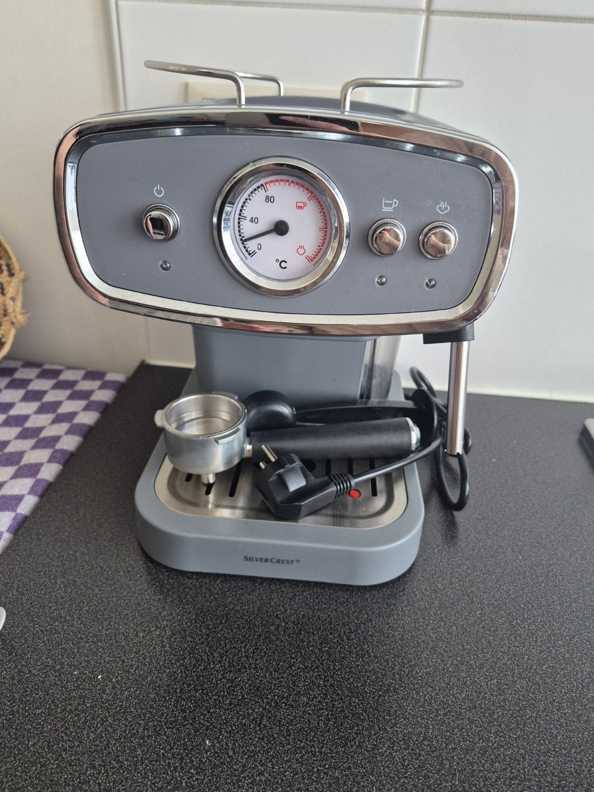 SilverCrest Espresso Apparaat - Zo goed als nieuw, Ophalen, Espresso apparaat, Gemalen koffie, Zo goed als nieuw