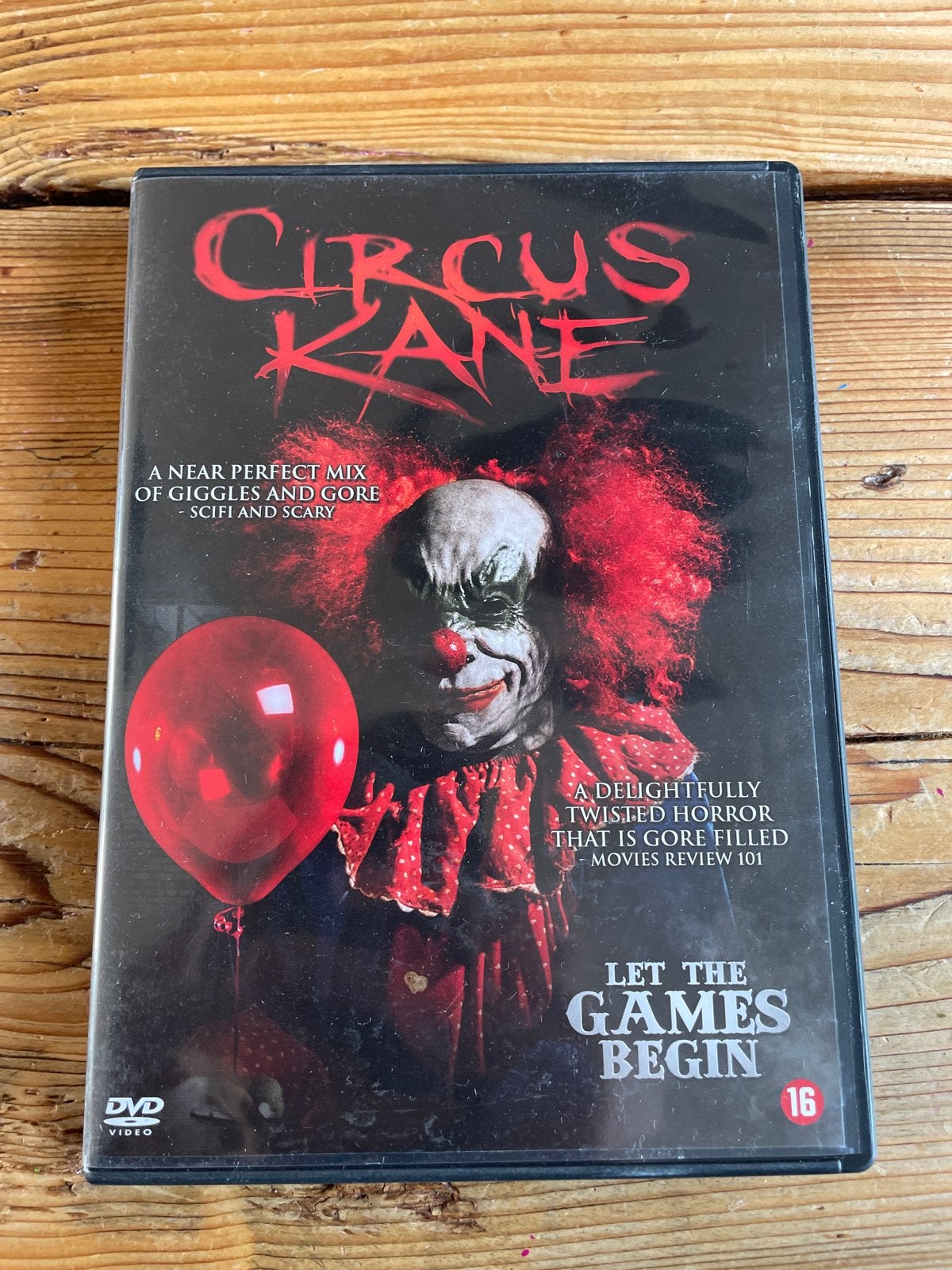 Circus Kane DVD - Horrorfilm met clown en gore, Engels, Vanaf 16 jaar, Nederlands, Ophalen of Verzenden