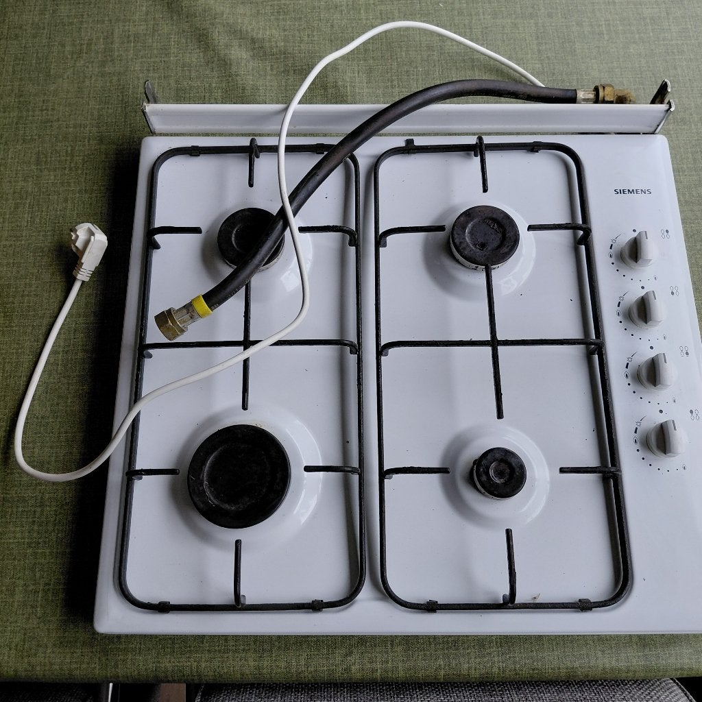 4 pits gaskookplaat, Witgoed en Apparatuur, Kookplaten, Ophalen, Gebruikt, 4 kookzones, Gas