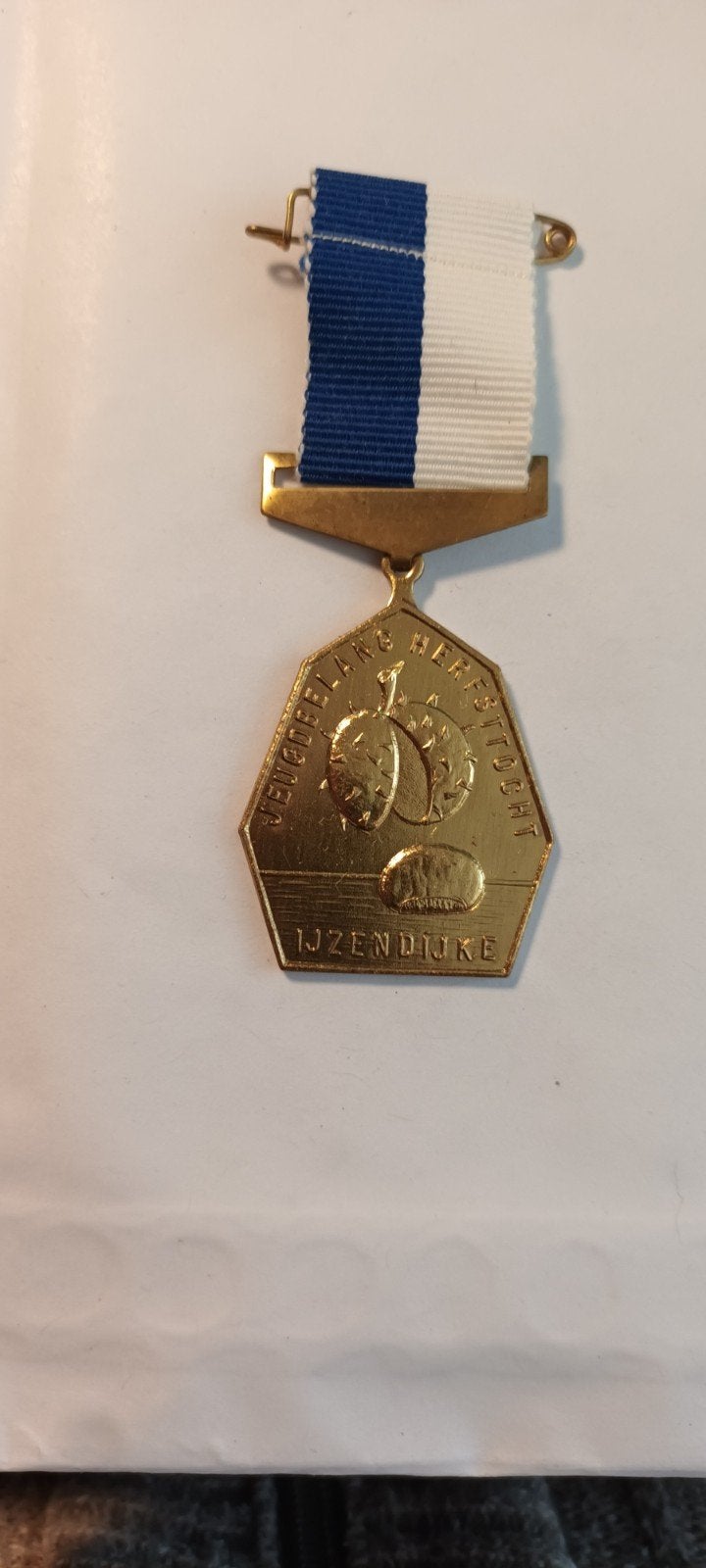 Herinneringsmedaille IJzendijke met lint, Ophalen of Verzenden, Overige materialen, Nederland