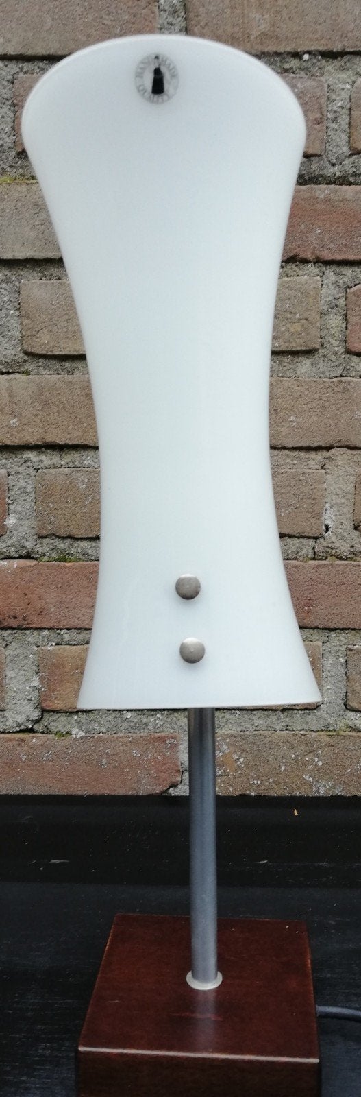 Tafellamp. IKEA B9820. By .Carl Öjerstam.  Wit glas. 40 cm., Ophalen of Verzenden, Zo goed als nieuw, Glas