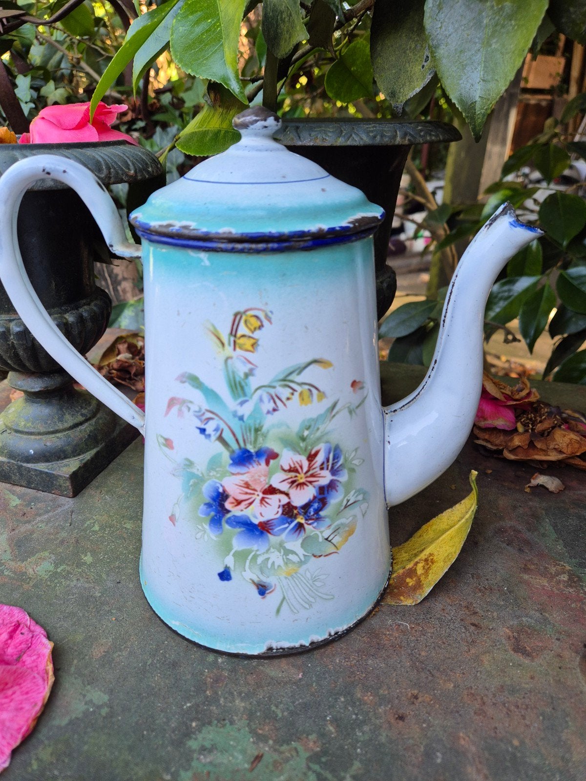 Emaille koffiepot Japy, Antiek en Kunst, Antiek | Emaille, Ophalen of Verzenden