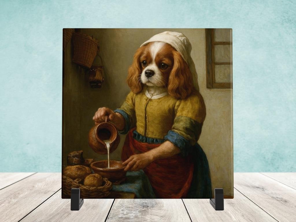 Het Melkmeisje - Cavalier King Charles Spaniel, Huis en Inrichting, Woonaccessoires | Overige, Nieuw, Verzenden