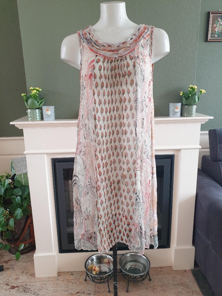 Mais il Est Ou Le Soleil mooie jurk 38 M tuniek, Maat 38/40 (M), Verzenden, Oranje, Zo goed als nieuw