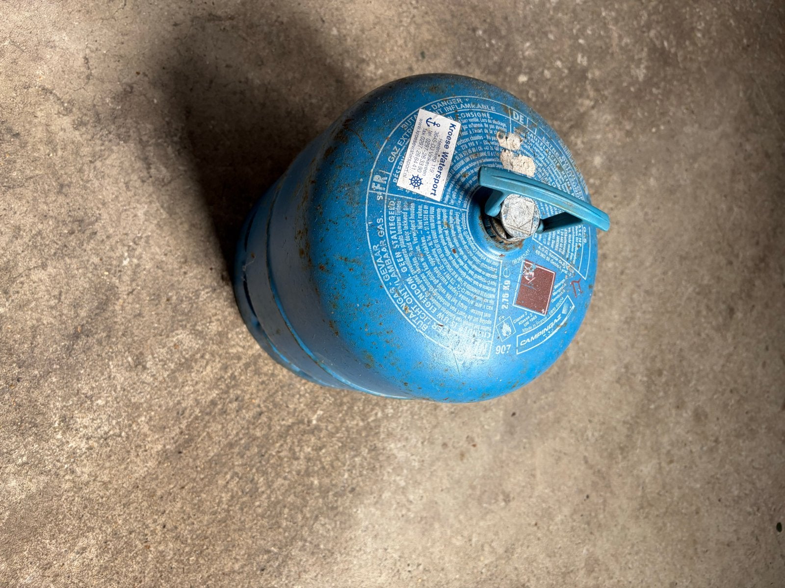 Campingaz gasfles 907 - 2.75 kg, Ophalen of Verzenden, Gebruikt