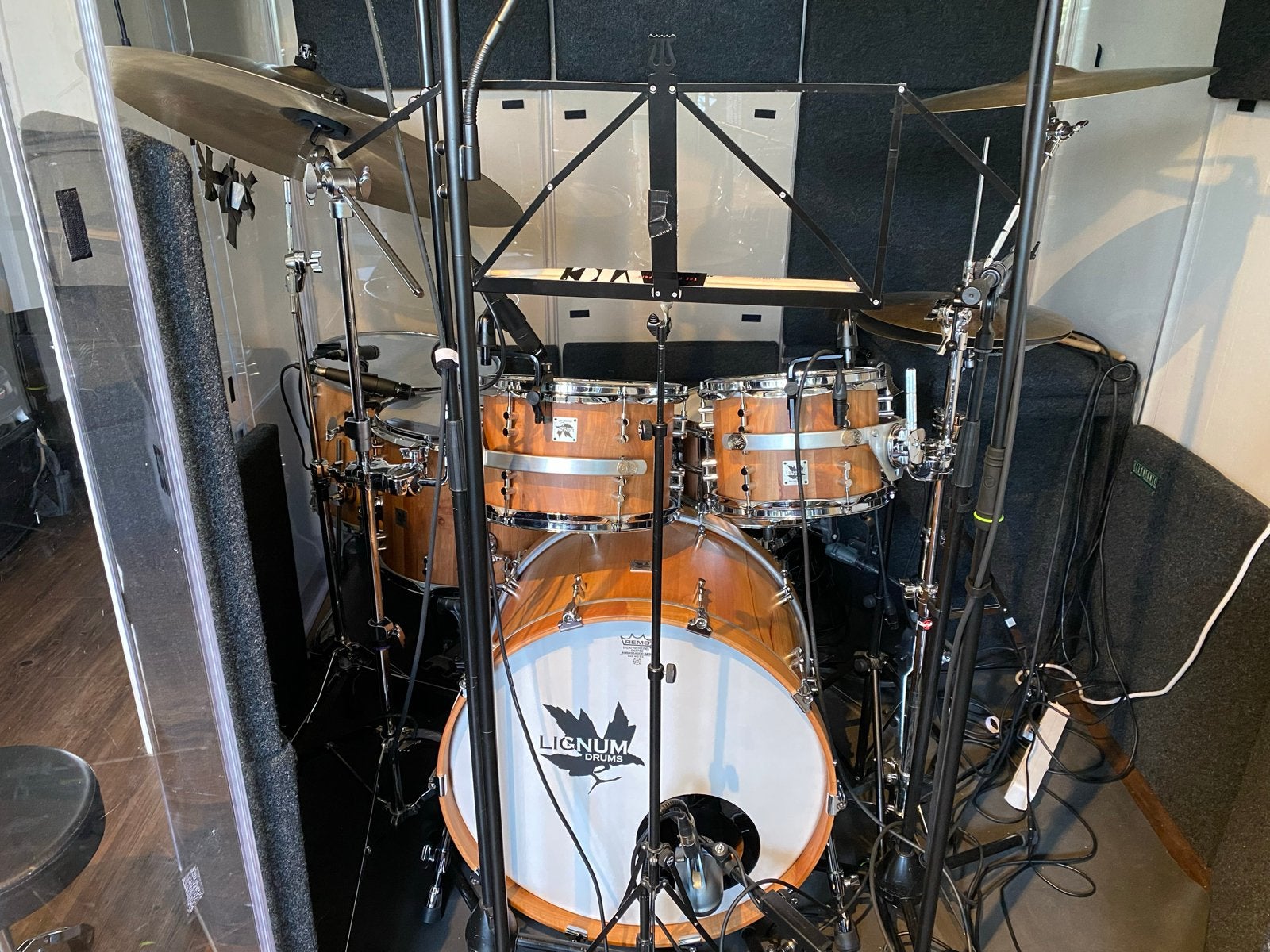 Lignum Drums peren drumstel (handgemaakt door Gert Breugelma, Muziek en Instrumenten, Drumstellen en Slagwerk, Ophalen, Zo goed als nieuw