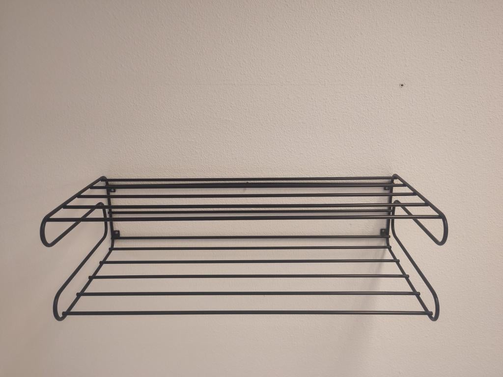 Vintage Ikea kapstok Fran wandkapstok metaal schoenenrek, Gebruikt, ., Ophalen of Verzenden, .
