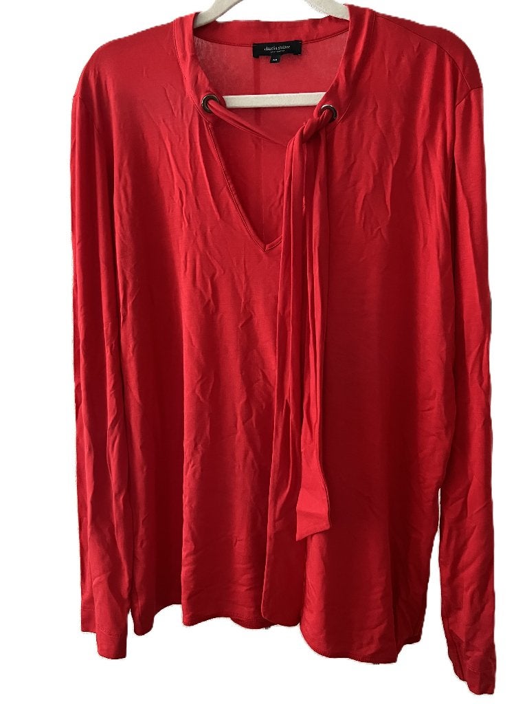 Claudia Strater top met bindkraag rood maat 44 tie bow, Verzenden, Maat 42/44 (L), Zo goed als nieuw, Lange mouw
