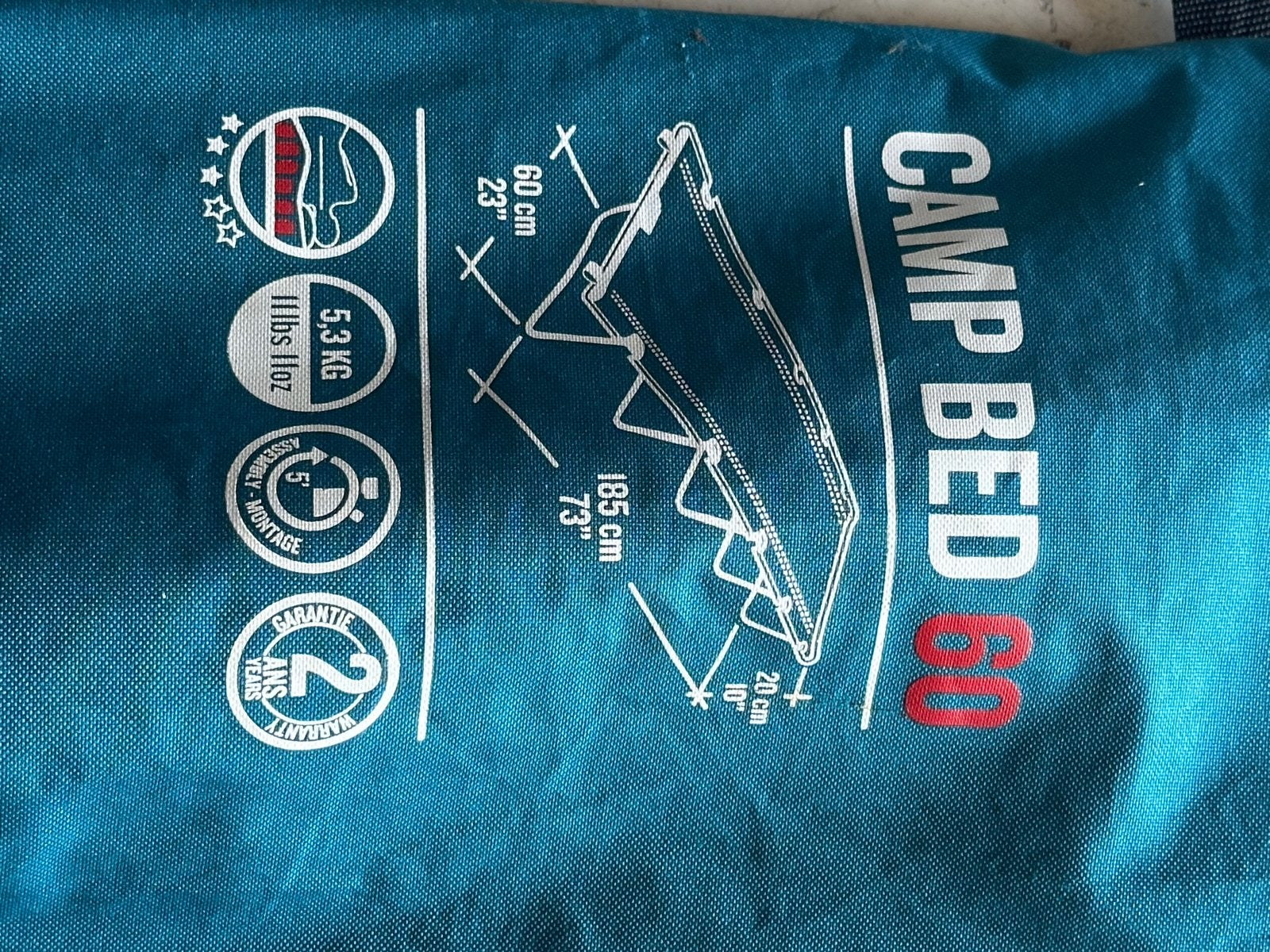 Quechua Camp Bed 60 - Comfortabel en Compact, Ophalen, Gebruikt, Overige