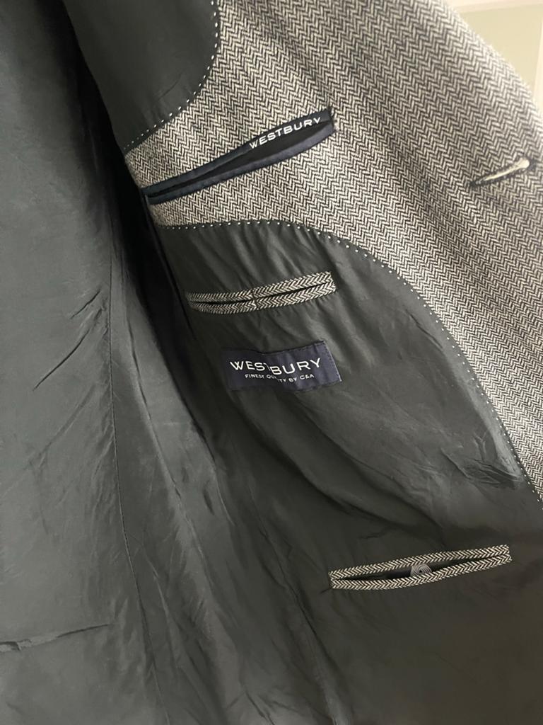 Westbury Heren Blazer - Maat 52 - Grijs, Ophalen of Verzenden, Zo goed als nieuw, Maat 52/54 (L), Grijs