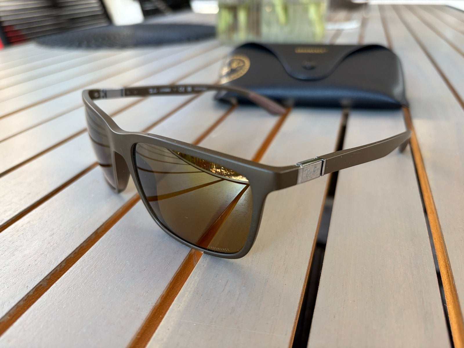 Ray-Ban Zonnebril RB4385 Gepolariseerd Bruin - Nieuwstaat, Zonnebril, Bruin, Nieuw, Ophalen of Verzenden