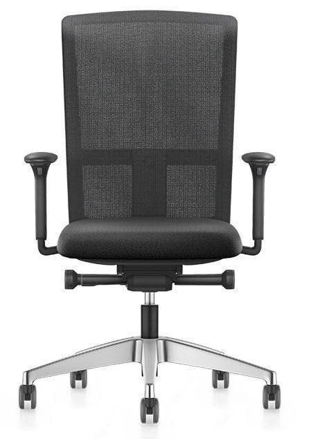 Bureaustoel Se7en, Zwarte stoffering, Alu kruisvoet, Huis en Inrichting, Bureaustoelen, Nieuw, Bureaustoel, Zwart, Ergonomisch