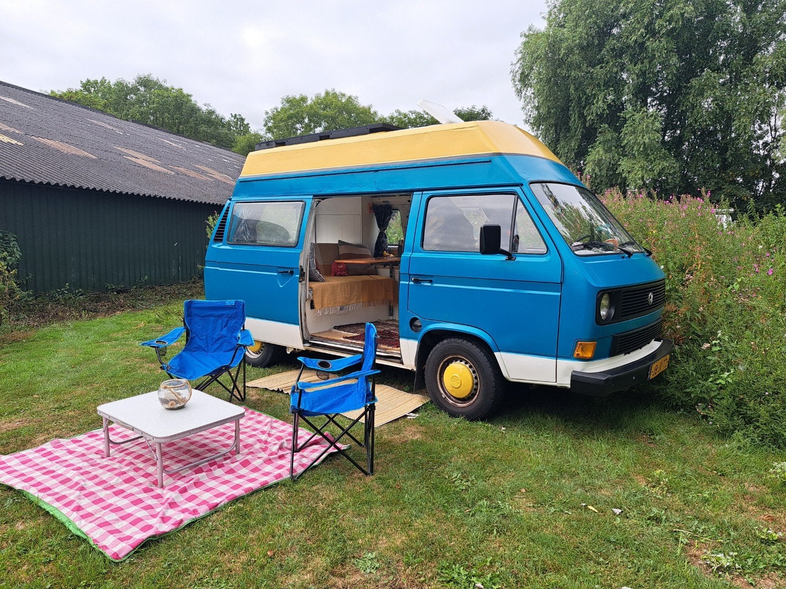 Volkswagen T3 1981 Hoogdak, Caravans en Kamperen, Volkswagen, Tot en met 2, Particulier, Standaard zit