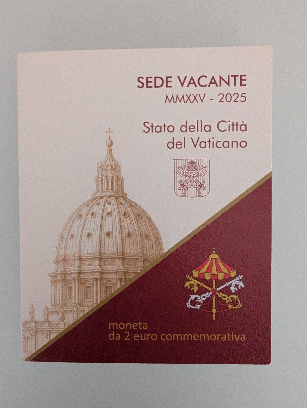 Vaticaanstad 2 Euro Herdenkingsmunt Sede Vacante 2025, Ophalen of Verzenden, Vaticaanstad, 2 euro, Losse munt