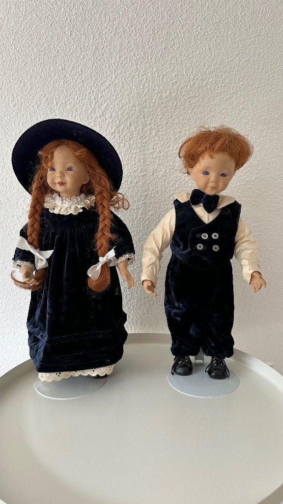 oude poppen met porseleinen hoofdjes en handen, Ophalen of Verzenden