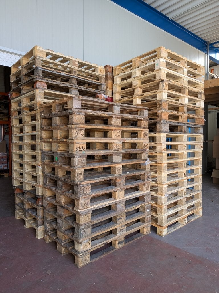 pallets blokpallets en europallets, Ophalen, 25 tot 50 mm, Zo goed als nieuw, Pallet