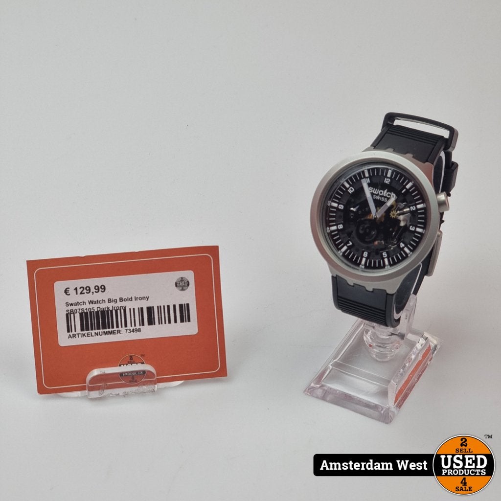 Swatch Watch Big Bold Irony SB07S105 Dark Irony, Sieraden, Tassen en Uiterlijk, Horloges | Heren, Swatch, Gebruikt, https://www.swatch.com/nl-nl/contact.html