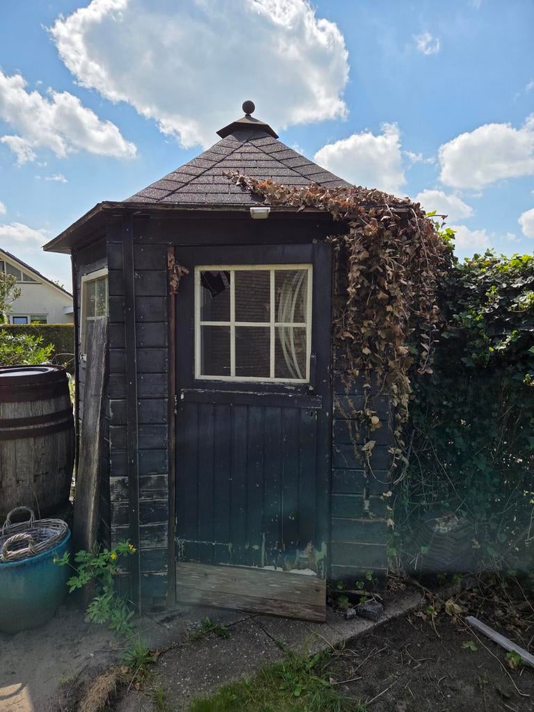 Tuinhuis - opknapper!, Gebruikt, Hout, Ophalen, Minder dan 250 cm