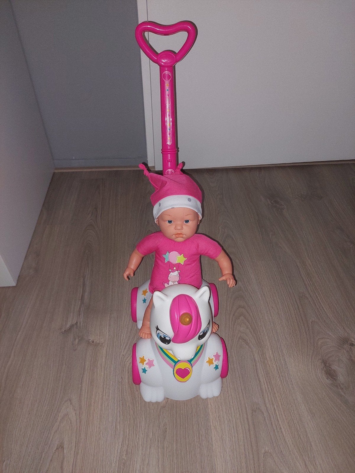 Babypop op eenhoorn, Ophalen of Verzenden, Zo goed als nieuw, Babypop
