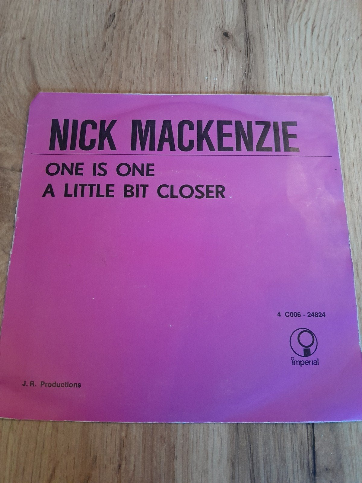 Nick mackenzie 7inch one is one, Cd's en Dvd's, Vinyl Singles, Ophalen of Verzenden, Zo goed als nieuw, Pop