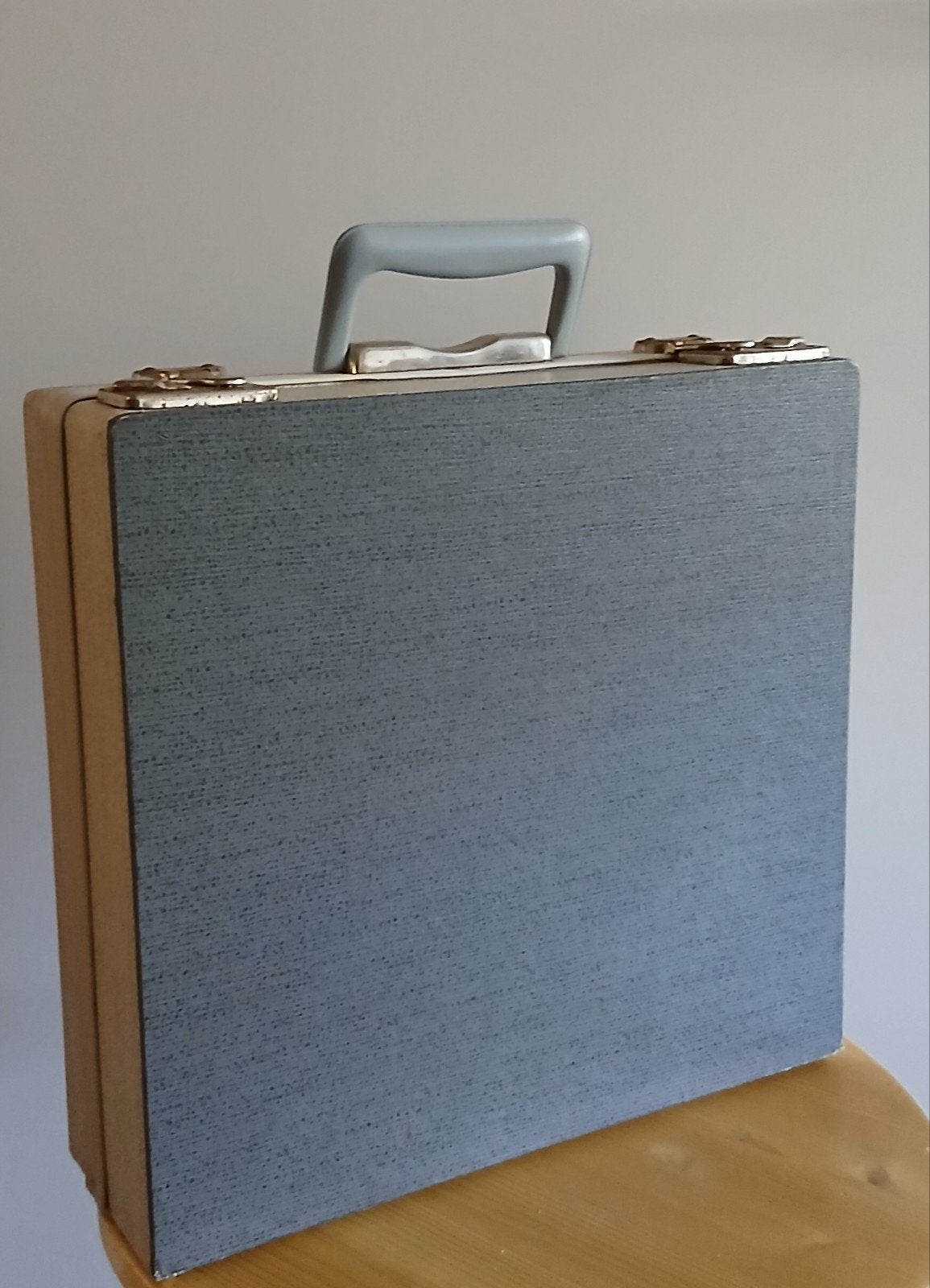 Vintage Lp koffer Grijs, Ophalen of Verzenden