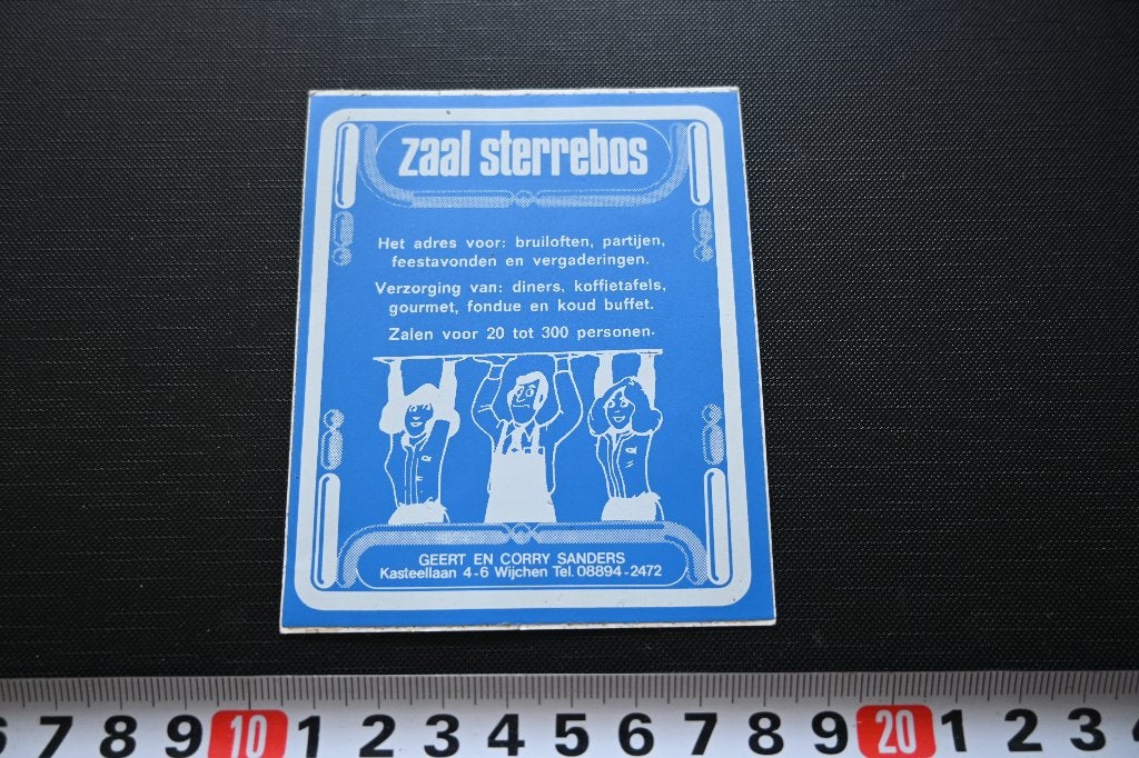 sticker wijchen ZAAL STERREBOS geert en corry sanders, Ophalen, Zo goed als nieuw