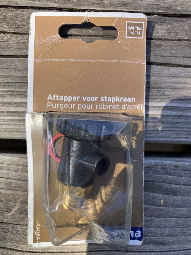 Sanivesk Aftapper Stopkraan 1/4"M, Doe-het-zelf en Verbouw, Ophalen of Verzenden, Nieuw, Overige typen