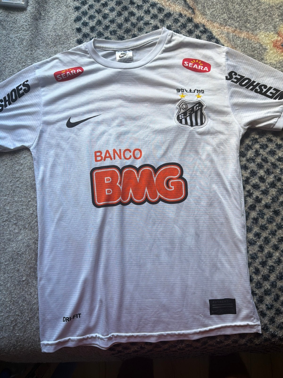 Neymar Jr. Santos FC Thuisshirt 2012 - Maat S, Kleding | Heren, Maat 48/50 (M), Wit, Ophalen of Verzenden, Zo goed als nieuw