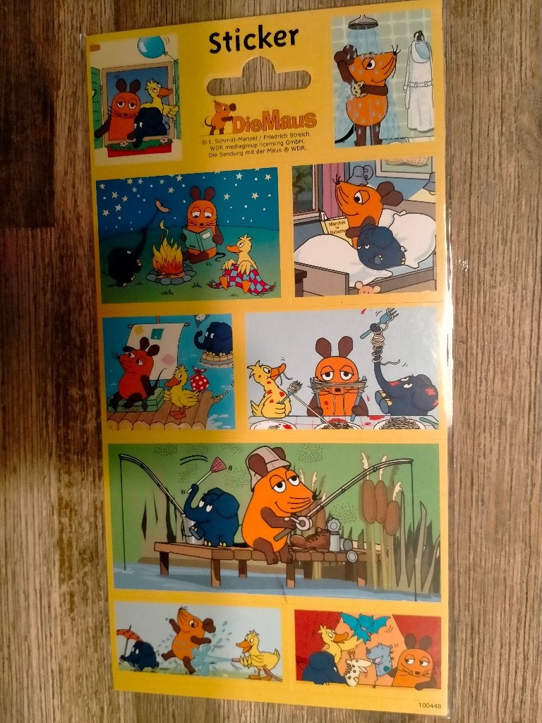Die Sendung mit der Maus stickervel strip muis velletje, Verzenden, Zo goed als nieuw, Overige typen