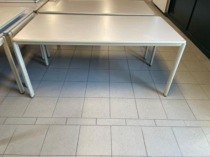 10 Gebruikte Kantine Tafels 160x80 - Stevig en Veelzijdig, Huis en Inrichting, Tafels | Eettafels, Ophalen, Gebruikt, 50 tot 100 cm