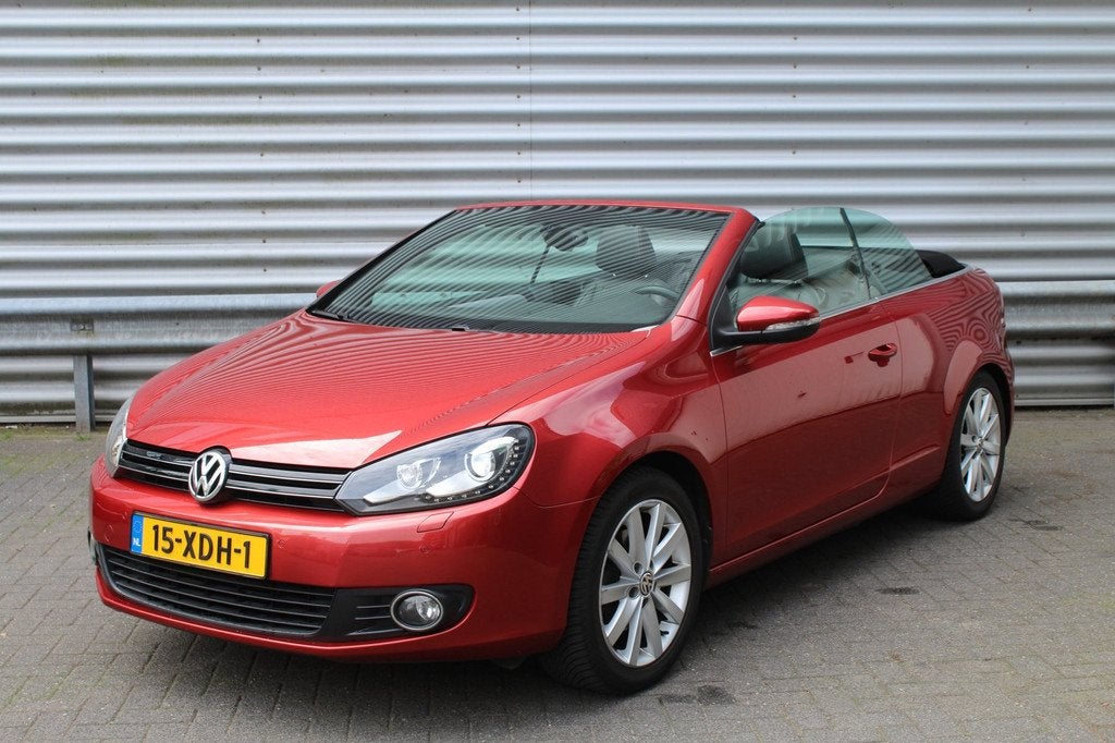 Volkswagen Golf Cabriolet 1.4 TSI 122pk DSG7 NL-Auto NAP, Euro 5, 730 kg, Gebruikt, Zwart