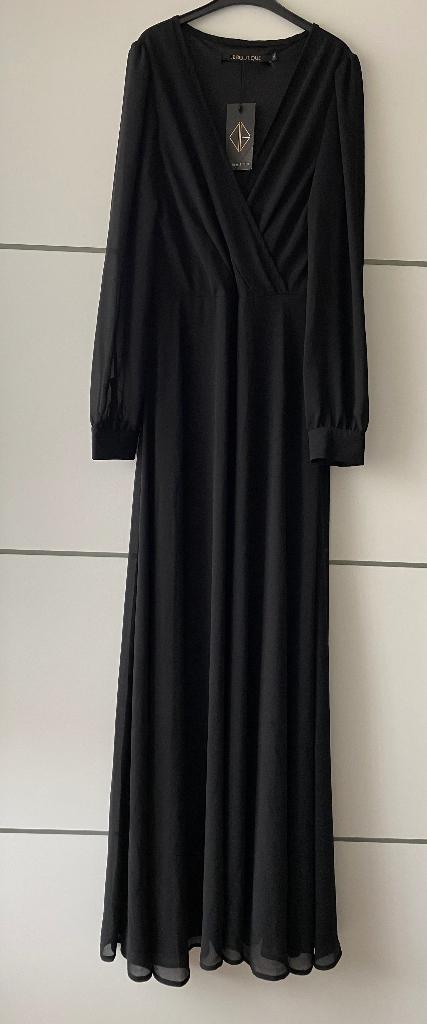 Le Boutique zwarte galajurk maat S Nieuw met prijskaartje, Galajurk, Zwart, Nieuw, Ophalen of Verzenden