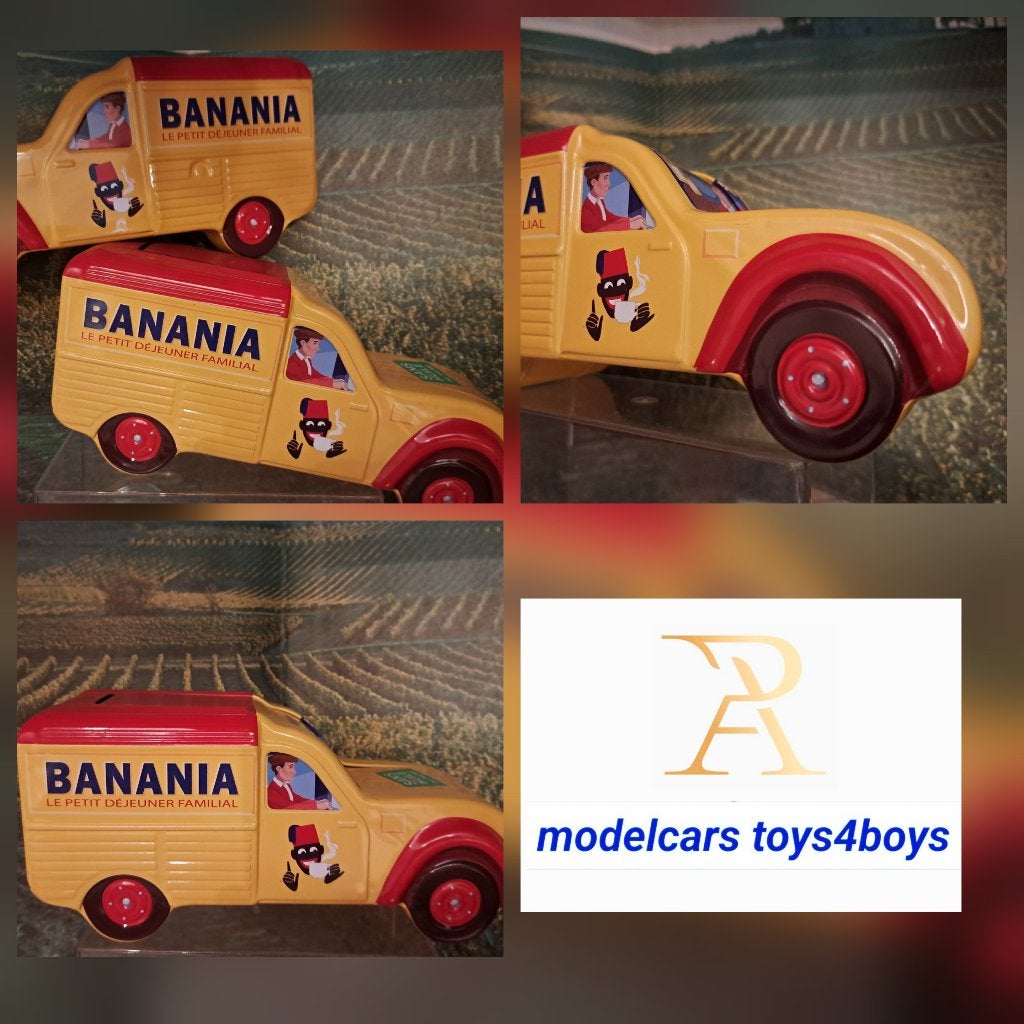 Blikken Citroen Banania 2CV Fourgonnette Spaarpot, Verzenden, Nieuw