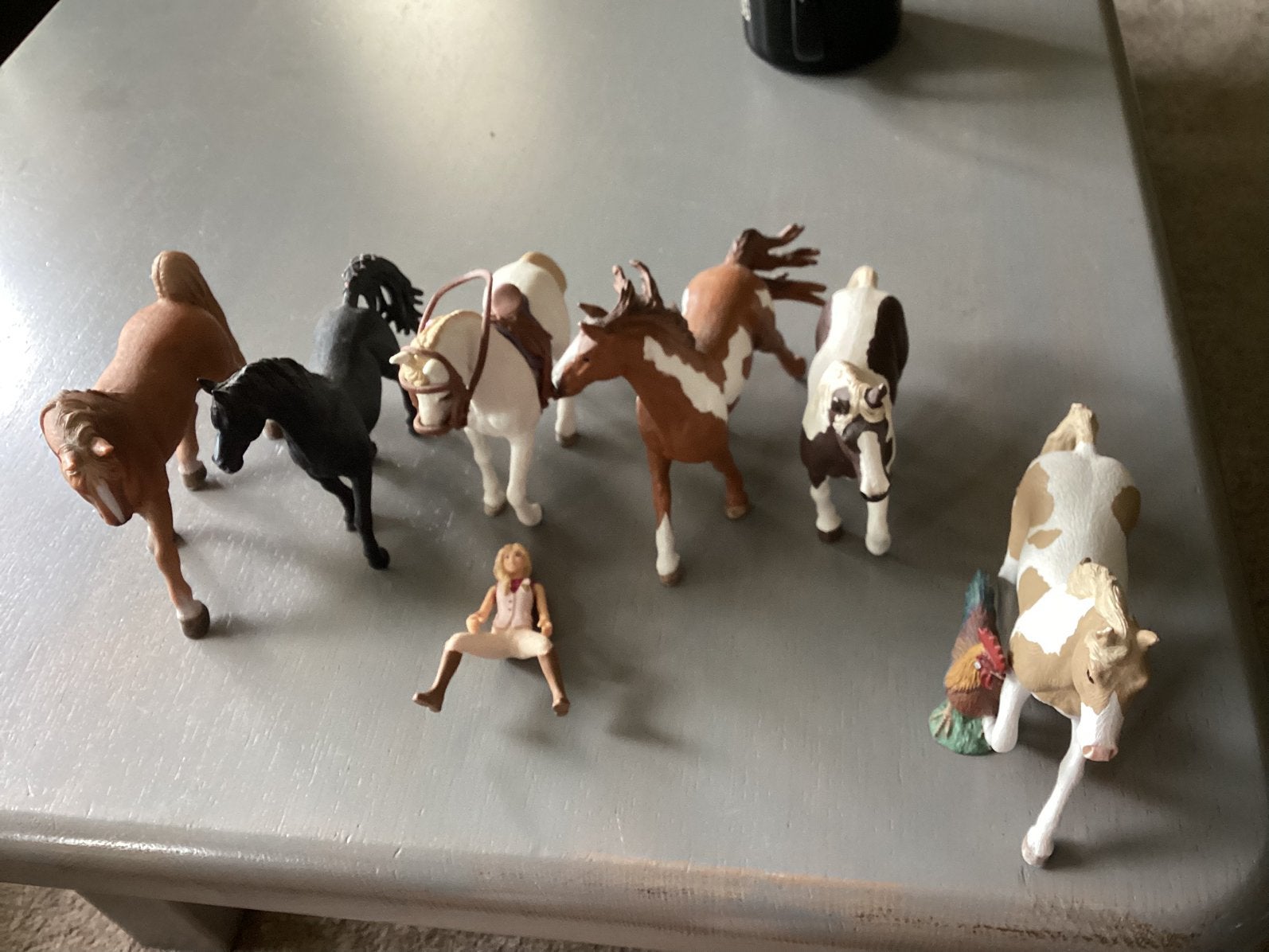 Schleich paardjes, haan en ruiter, Ophalen, Gebruikt