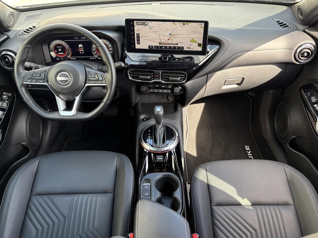 Nissan Juke 1.0 DIG-T Tekna / Fabrieksgarantie t/m 12-2027 /, Auto's, Nissan, Euro 6, Automatische klimaatregeling, Leder en Stof