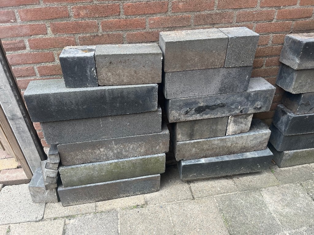 Grijze stenen, gratis afhalen, Tuin en Terras, Ophalen, Gebruikt, Beton, Klinkers