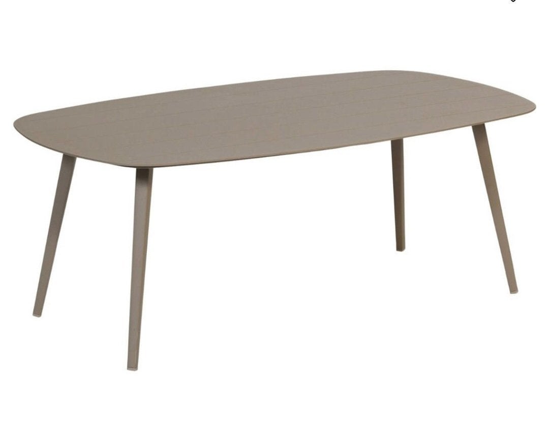 Tuintafel laag in champagnekleur, Ophalen, Gebruikt, Aluminium
