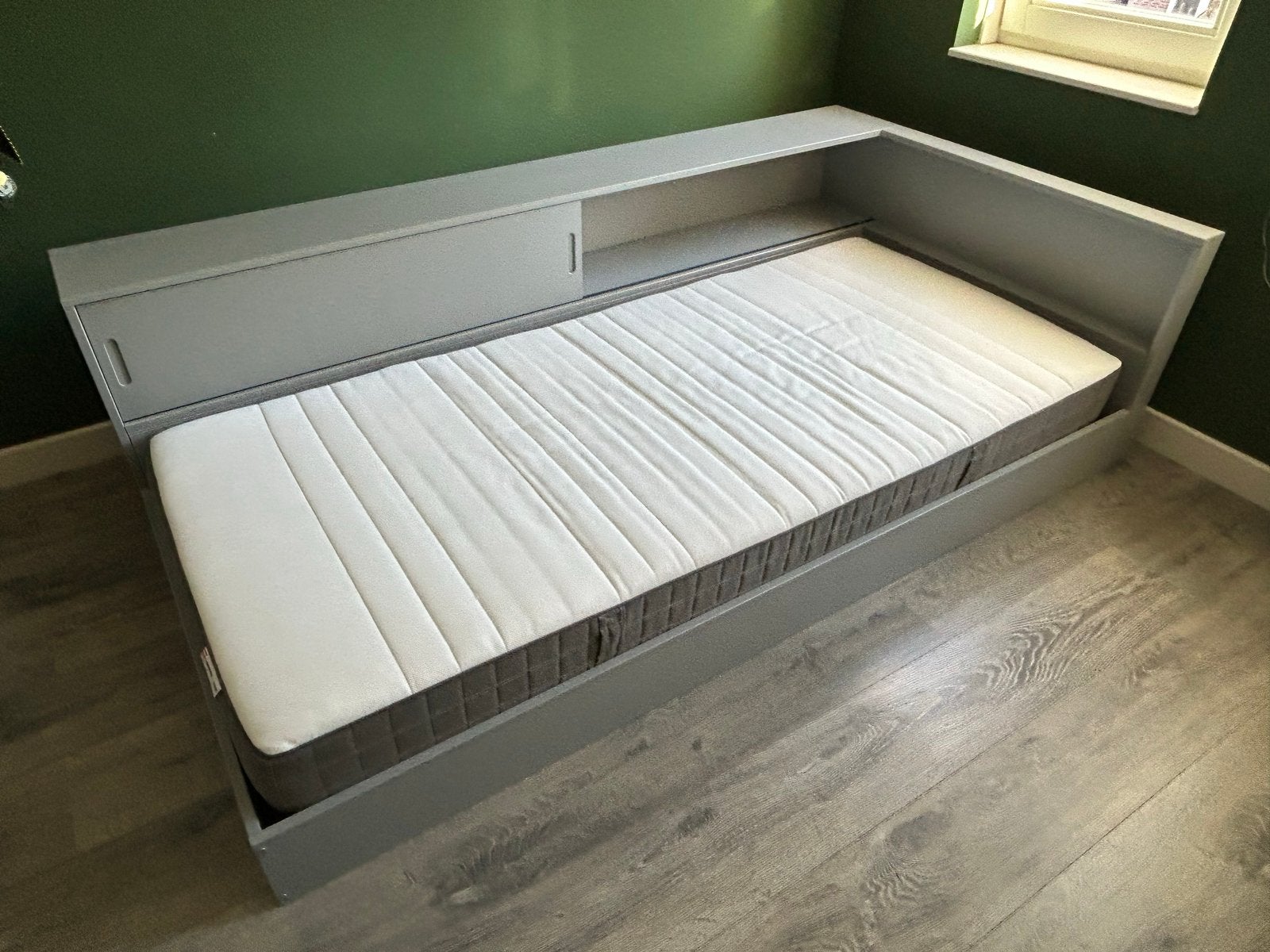 WOOOD Connect bed 90*200 grijs, Ophalen, Gebruikt, 90 cm, Eenpersoons