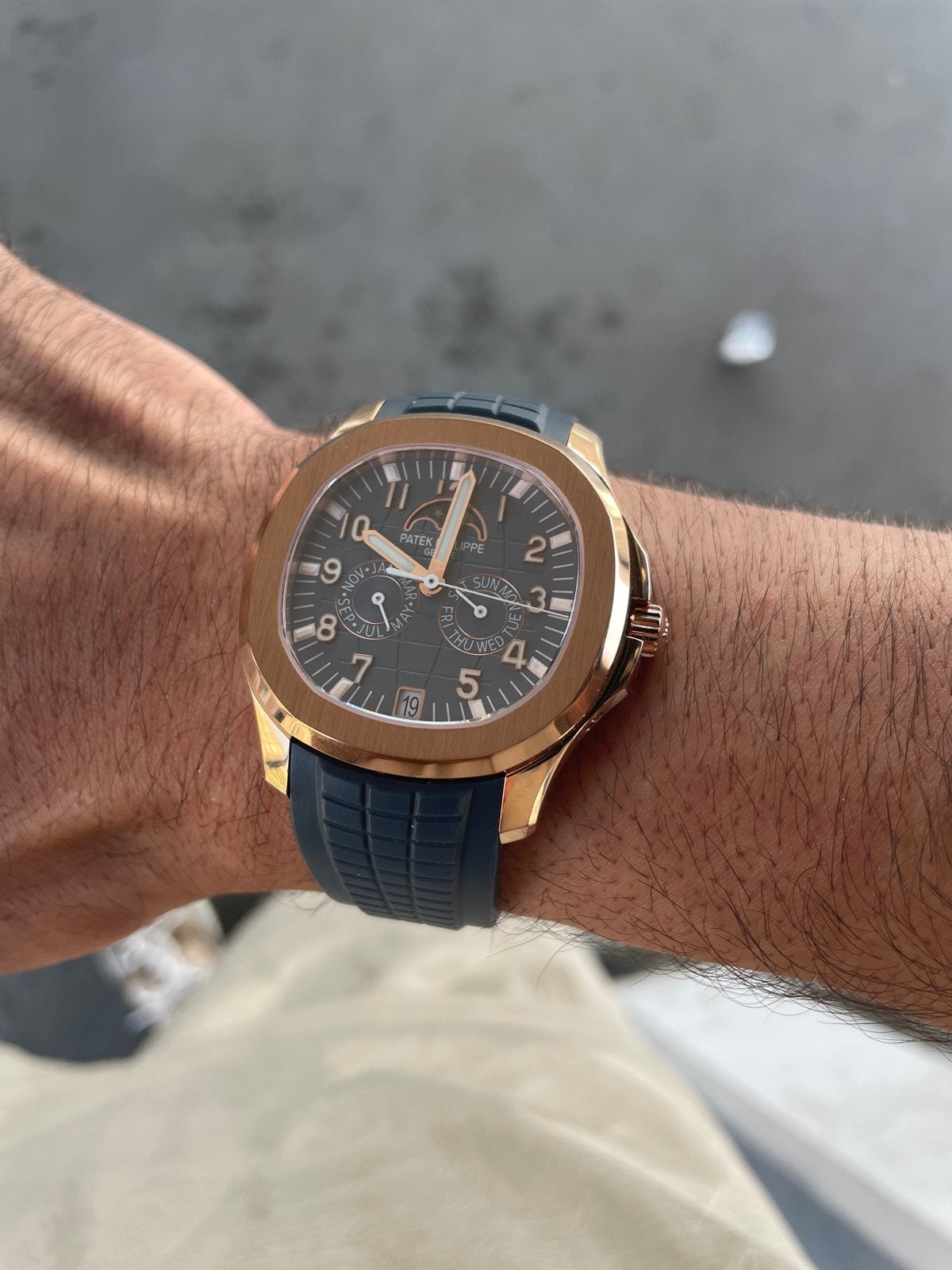 Patek Philippe Aquanaut 5261 R-001 Roségoud Dameshorloge, Overige merken, Polshorloge, Kunststof, Ophalen of Verzenden