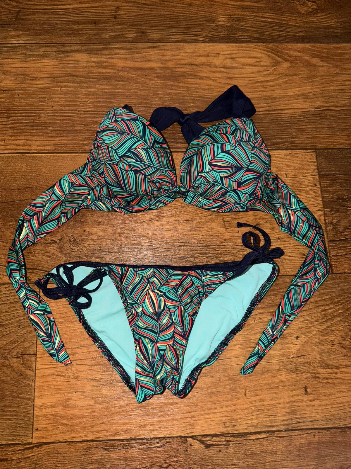 Dames print bikini van Decathlon, Ophalen of Verzenden, Zo goed als nieuw, Blauw, Bikini