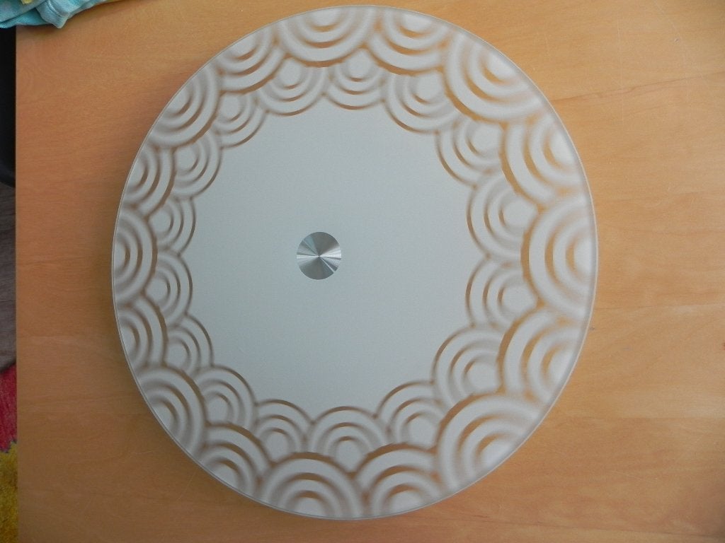 TE KOOP; GEBAKSCHAAL  ROND 35 CM HOOG 3 CM  DRAAIBAAR, Ophalen, Overige merken, Nieuw, Overige stijlen