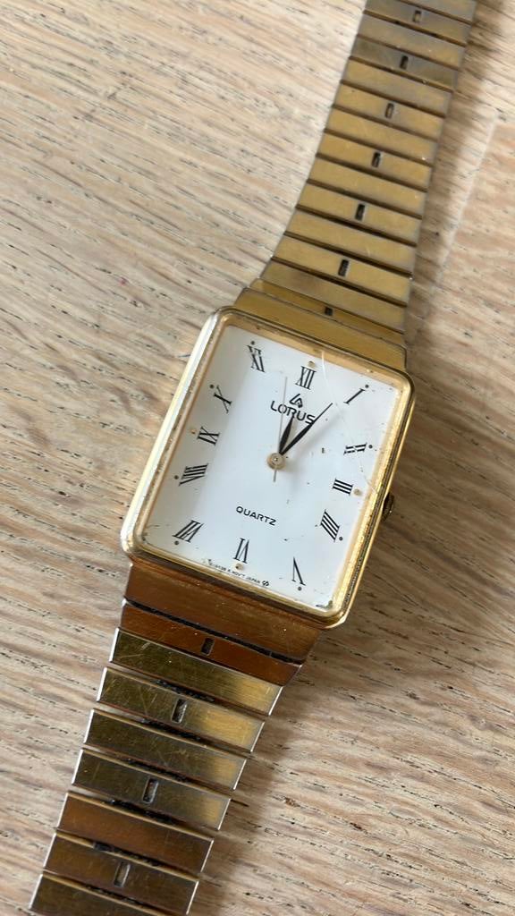 Lorus quartz heren/dames horloge metalen goudkleurig bandje, Ophalen of Verzenden, Zo goed als nieuw, Staal, Overige merken