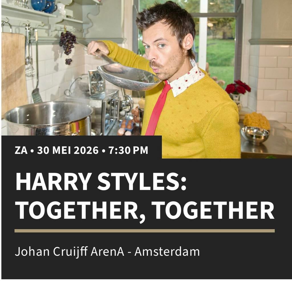 2x Zitplaats Harry Styles Togethe Together Tour 30 mei Arena, Twee personen, Mei