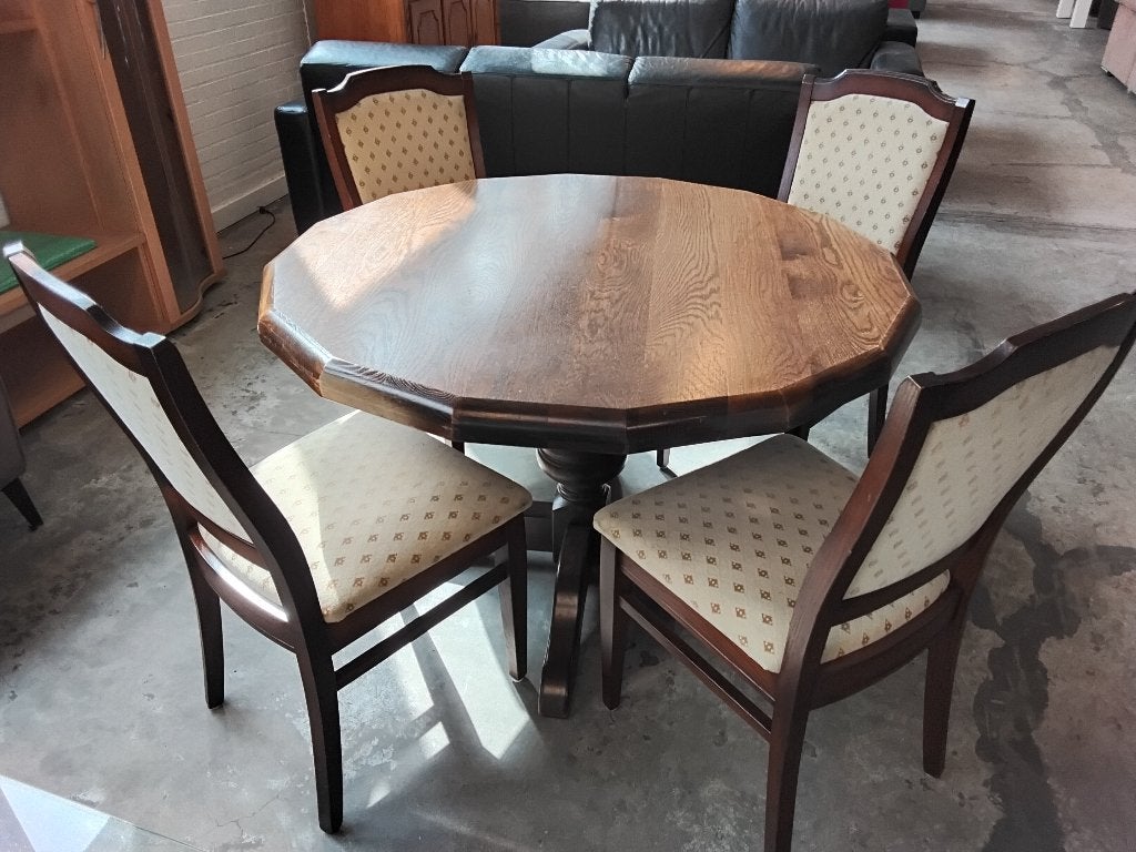 Klassiek! Tafel met 4 stoelen 195=! Second Life Wolvega, Ophalen, Gebruikt, Stof, Vier