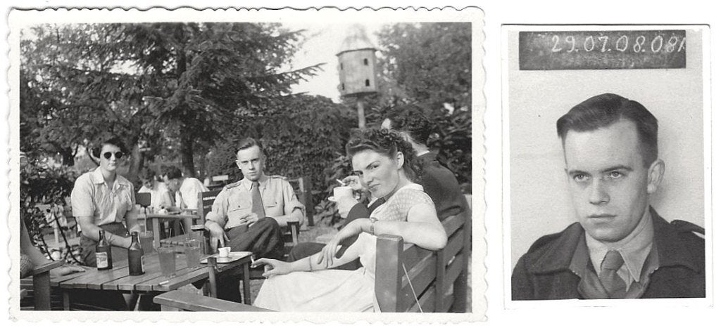 2 Foto Militair Terras Limonade Duiventil Lummels Maastricht, Gebruikt, Foto, Ophalen of Verzenden, 1940 tot 1960