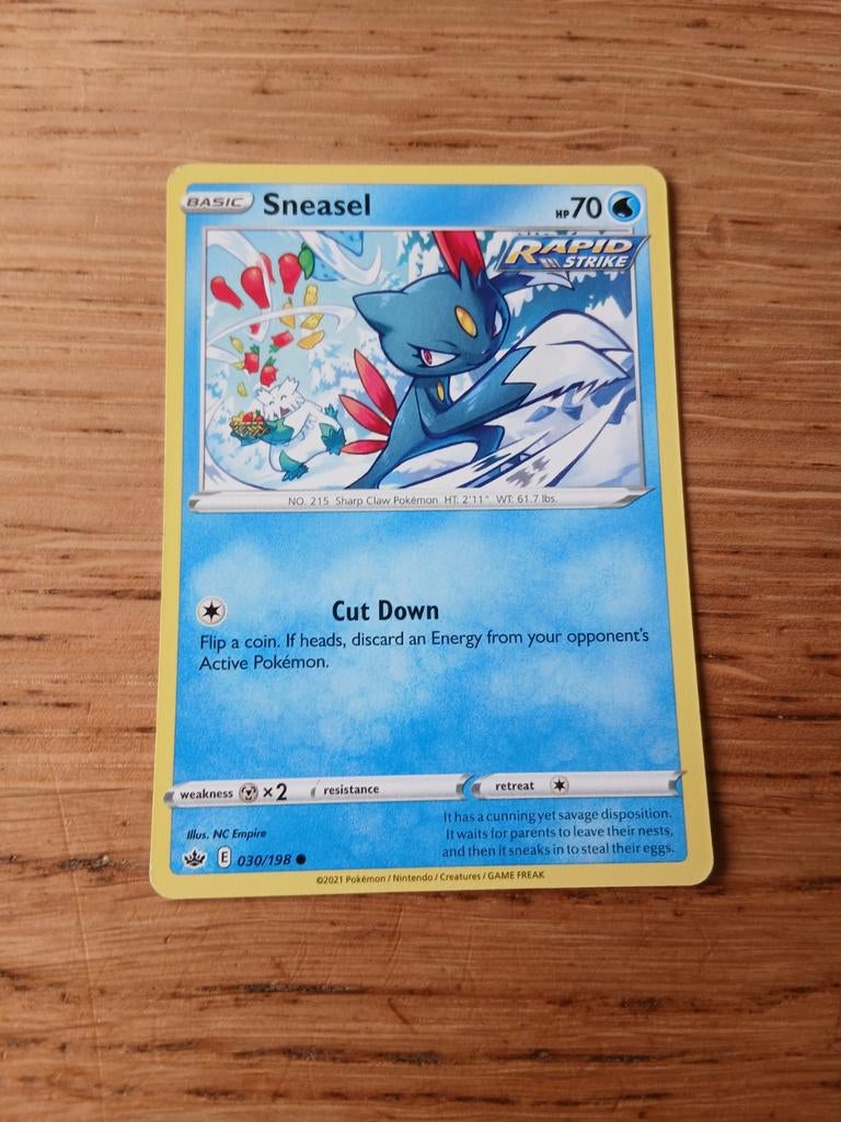 Pokémon Kaart: Sneasel 030/198 - Rapid Strike, Ophalen of Verzenden