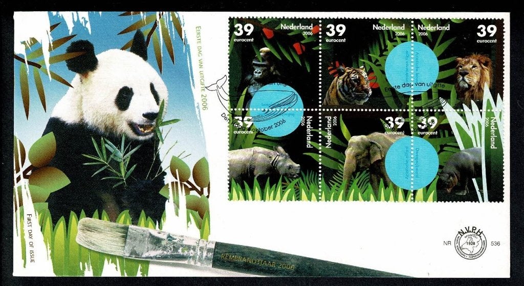 FDC Nederland 2006 - Bedreigde dieren - E536 - 2/2, Postzegels en Munten, Ophalen of Verzenden, Onbeschreven, Nederland